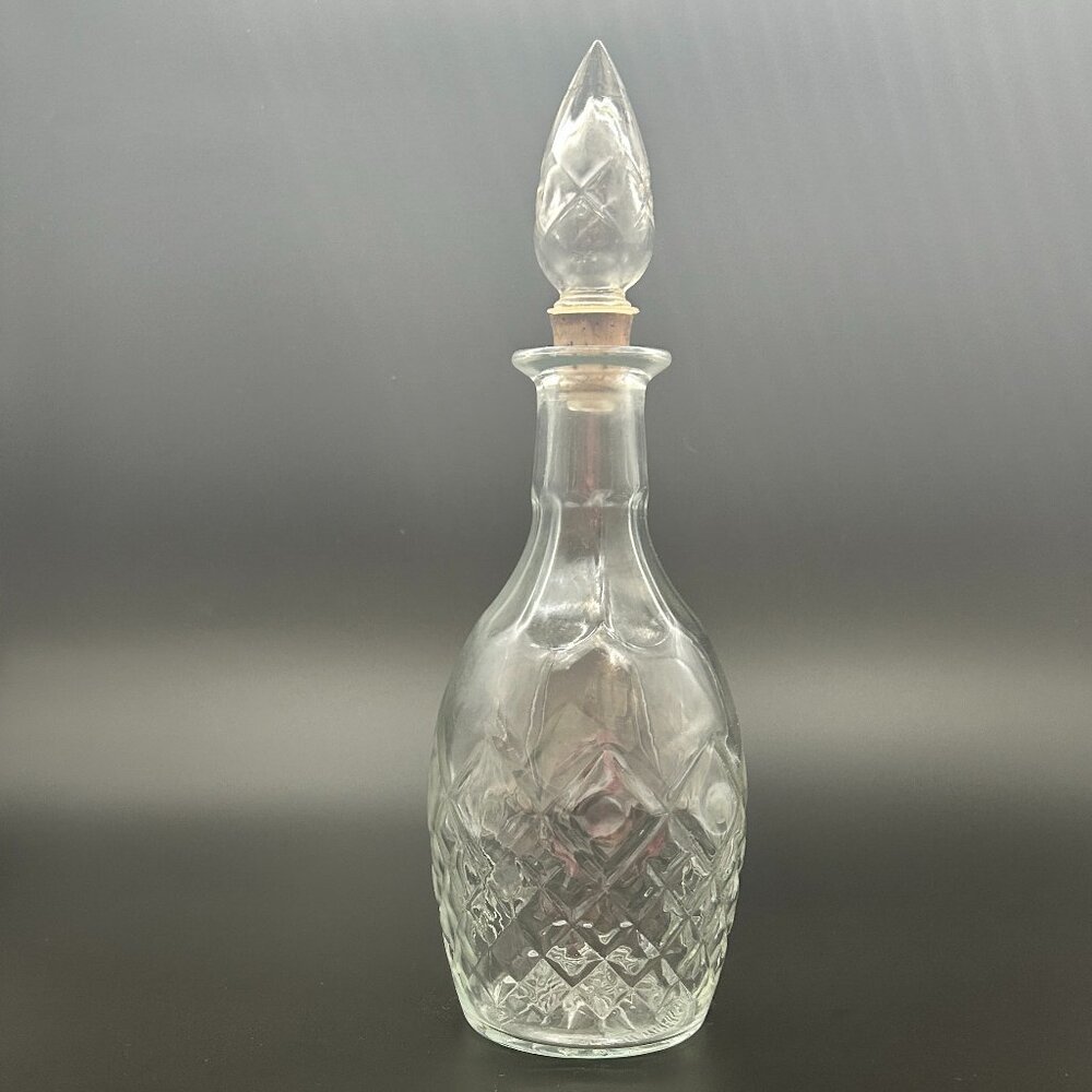 Vintage Glass Genie Wine Decanter Bottle Cork Lid Canada 1967‎ Barware Homeware